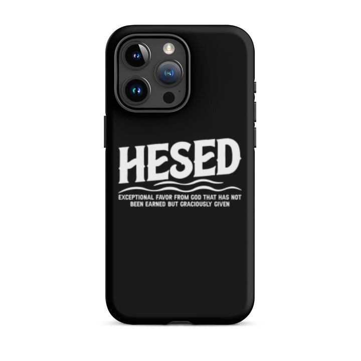 Christian Phone Case Hesed Exceptional Favor Black for iPhone® iPhone® Phone Cases Matte iPhone 15 Pro Max 