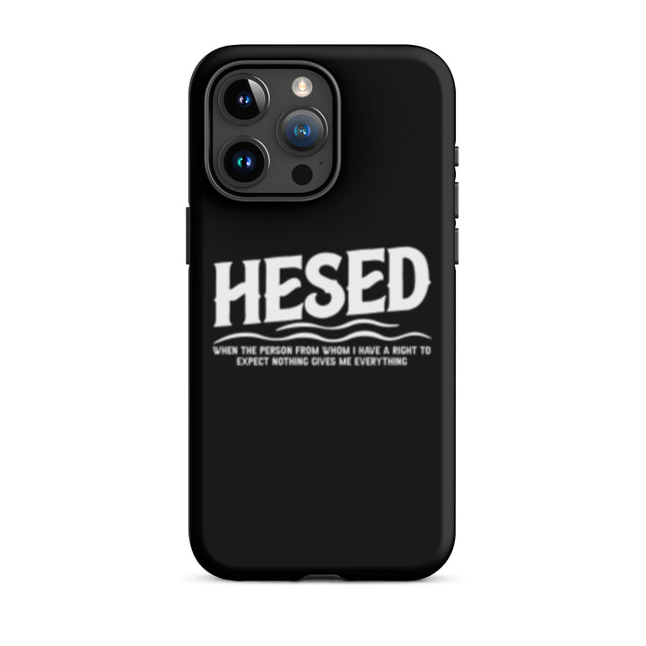 Christian Phone Case Hesed Everything Black for iPhone® iPhone® Phone Cases Matte iPhone 15 Pro Max 