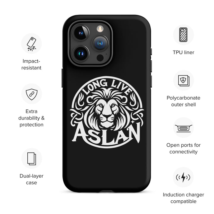 Christian Phone Case Long Live Aslan Black for iPhone® iPhone® Phone Cases   