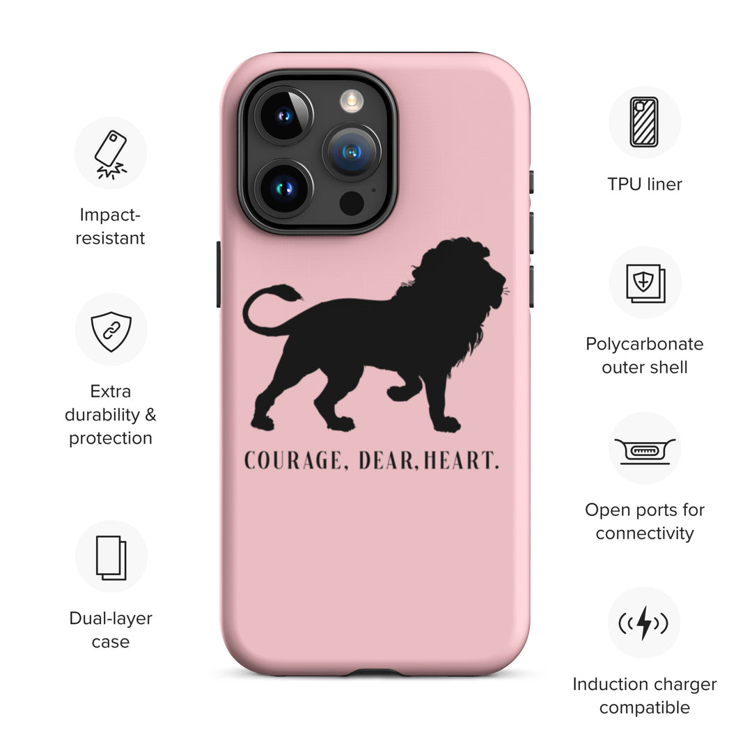 Christian Phone Case Courage Dear Heart Pink for iPhone® iPhone® Phone Cases   