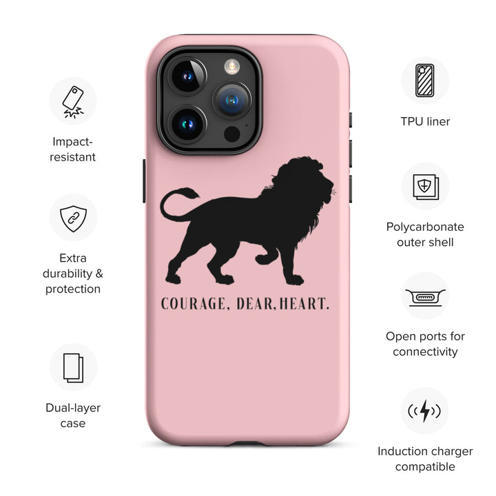 Christian Phone Case Courage Dear Heart Pink for iPhone® iPhone® Phone Cases   