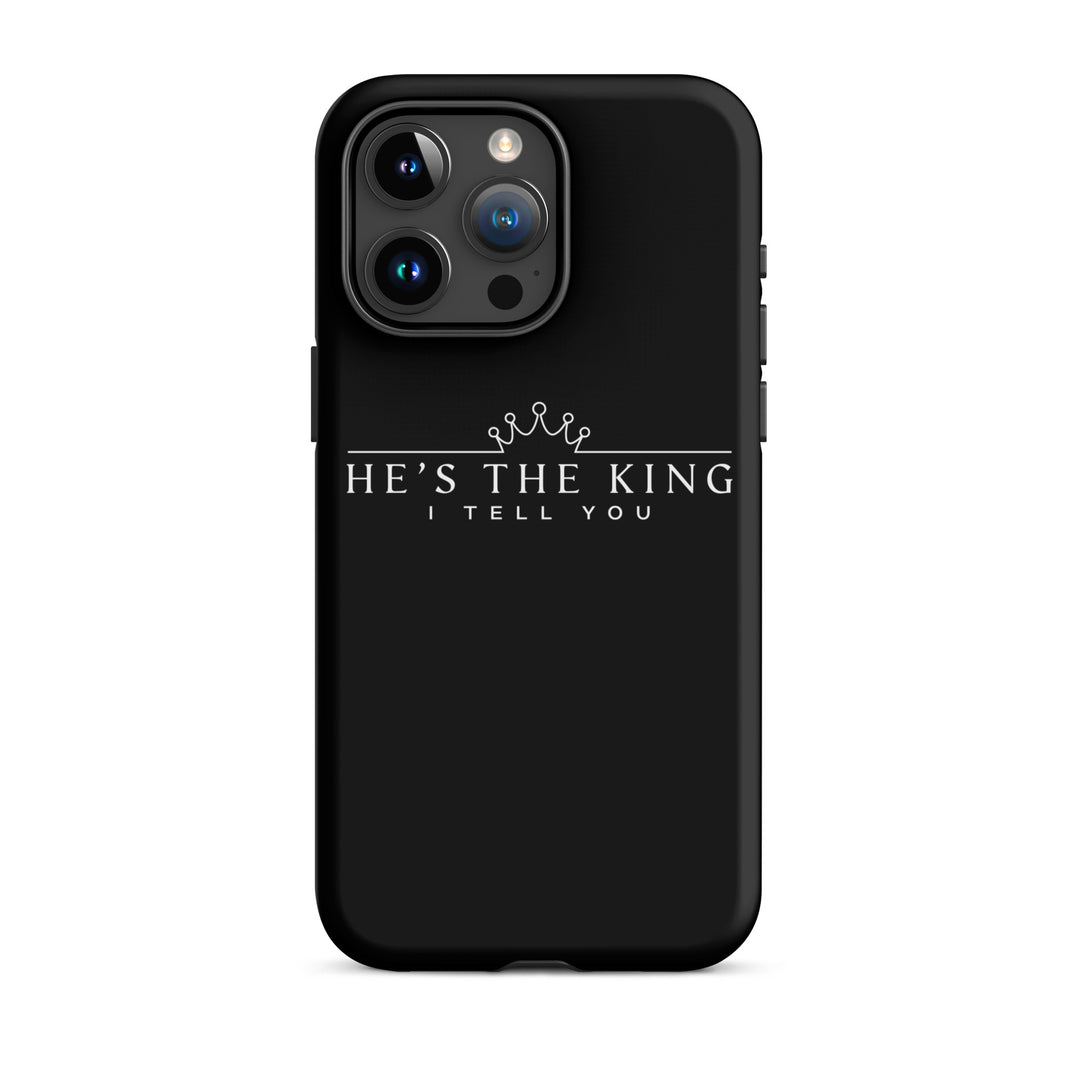 Christian Phone Case He's The King Black for iPhone® iPhone® Phone Cases Matte iPhone 15 Pro Max 