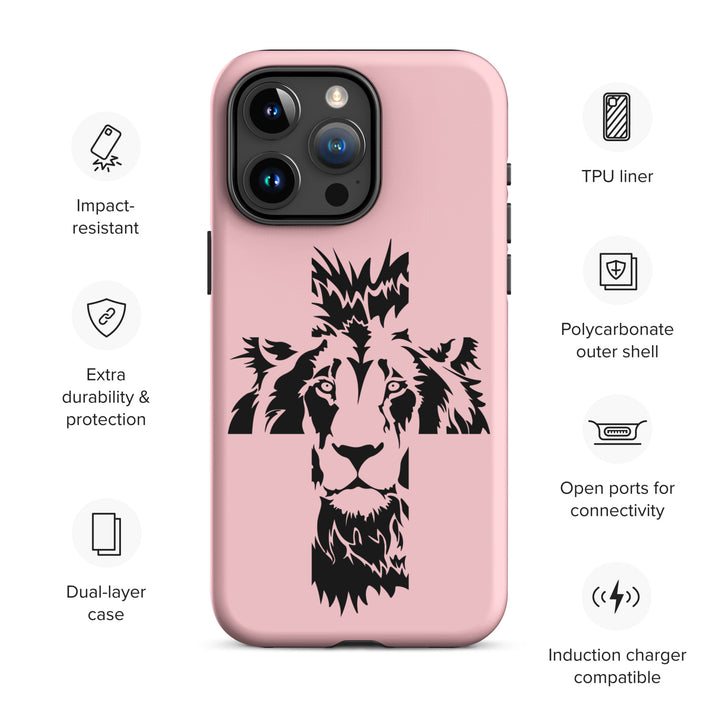 Christian Phone Case Aslan Cross Pink for iPhone® iPhone® Phone Cases   