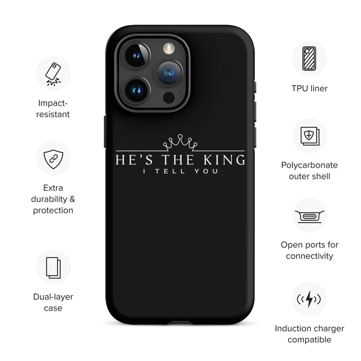 Christian Phone Case He's The King Black for iPhone® iPhone® Phone Cases   