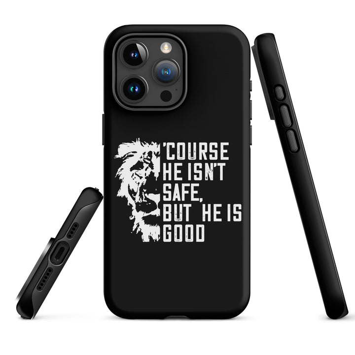 Christian Phone Case for iPhone® 'Course He Isn't Safe Black iPhone® Phone Cases   