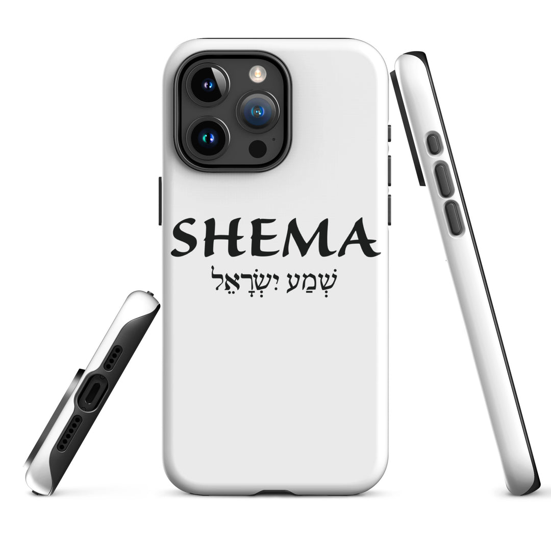 Christian Phone Case Shema Hebrew White for iPhone® iPhone® Phone Cases   