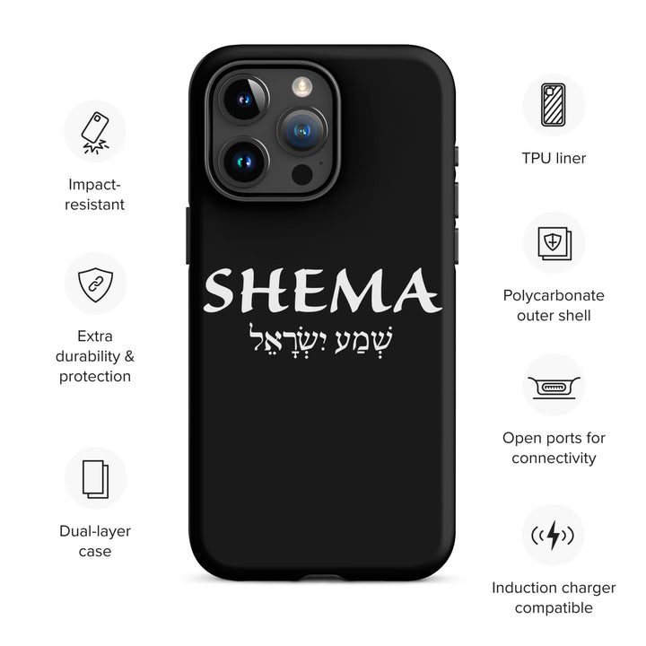 Christian Phone Case Shema Hebrew Black for iPhone® iPhone® Phone Cases   