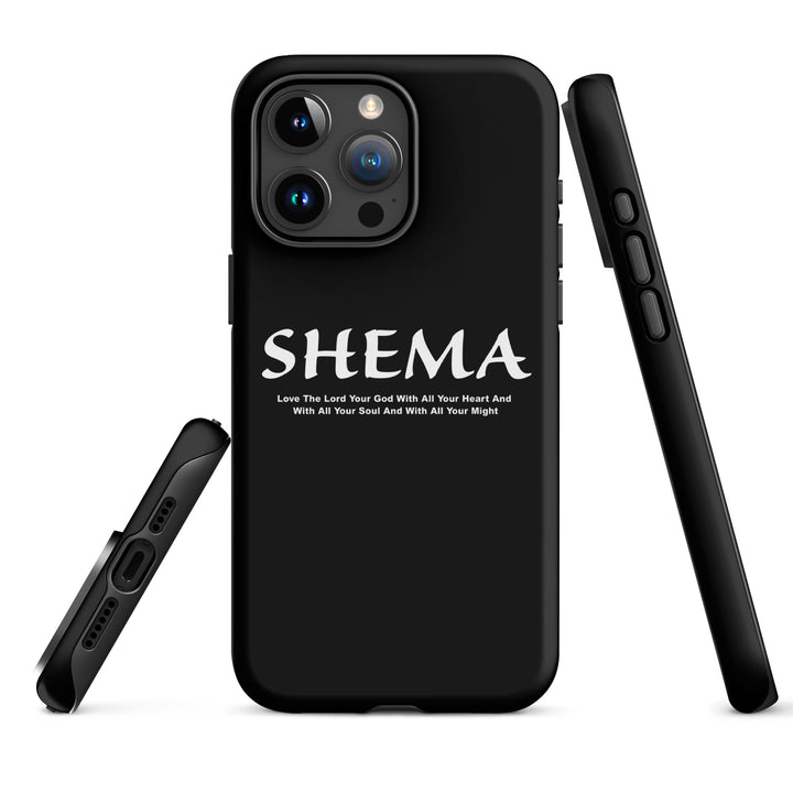 Christian Phone Case Shema Love The Lord Black  for iPhone® iPhone® Phone Cases   