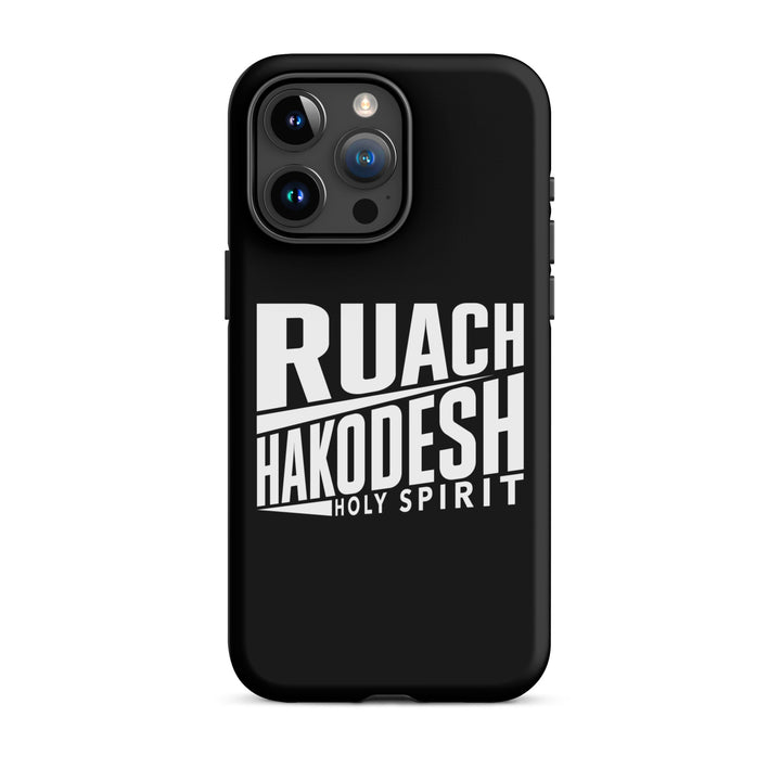 Christian Phone Case Ruach Hakodesh Holy Spirit Black for iPhone® iPhone® Phone Cases Matte iPhone 15 Pro Max 