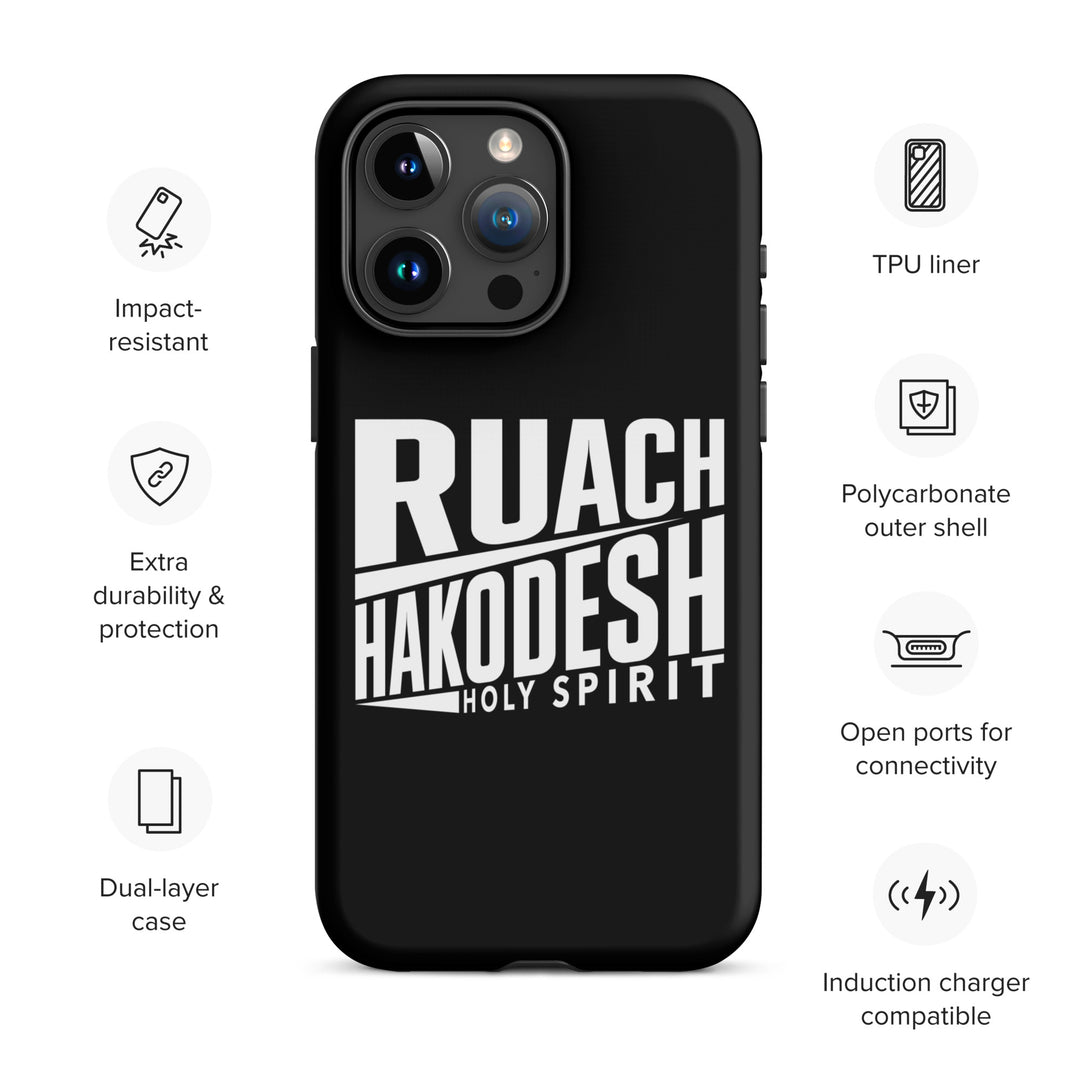 Christian Phone Case Ruach Hakodesh Holy Spirit Black for iPhone® iPhone® Phone Cases   