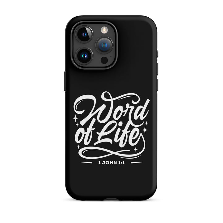 Christian Phone Case Word of Life Black for iPhone® iPhone® Phone Cases Matte iPhone 15 Pro Max 