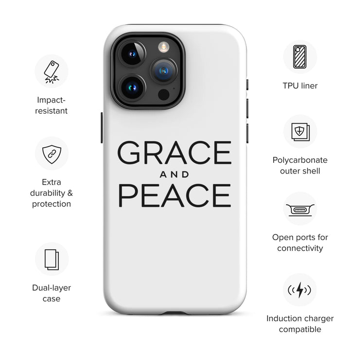 Christian Phone Case Grace and Peace White for iPhone® iPhone® Phone Cases   