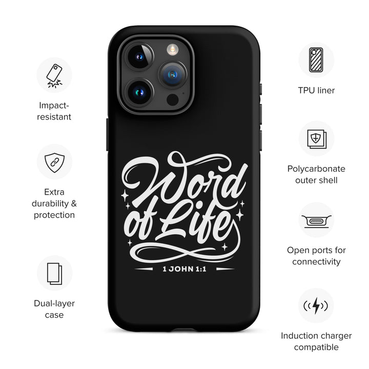 Christian Phone Case Word of Life Black for iPhone® iPhone® Phone Cases   