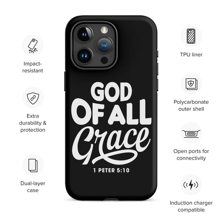 Christian Phone Case God of All Grace Black for iPhone® iPhone® Phone Cases   