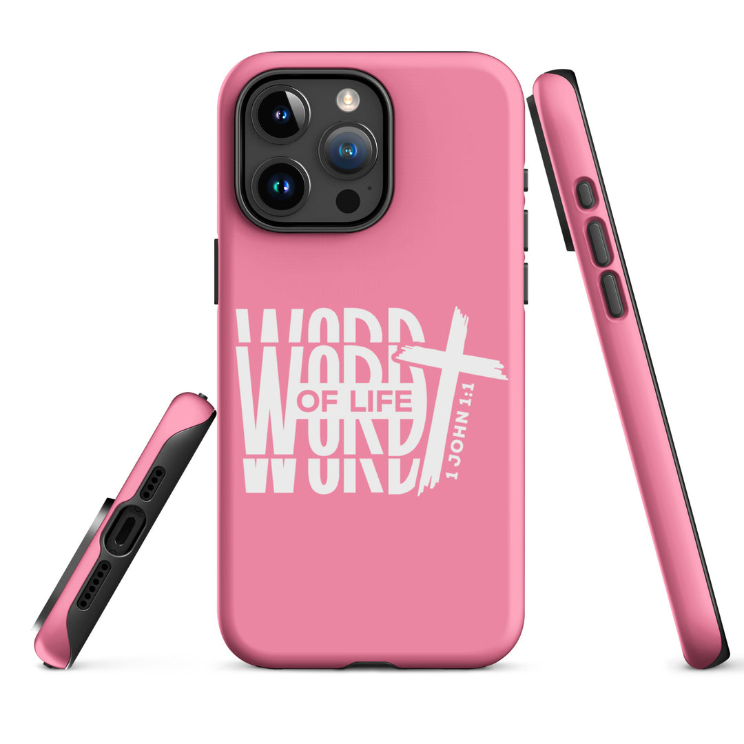 Christian Phone Case Word of Life Cross Pink for iPhone® iPhone® Phone Cases   