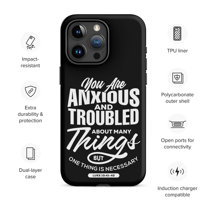 Christian Phone Case Anxious And Troubled Black for iPhone® iPhone® Phone Cases   