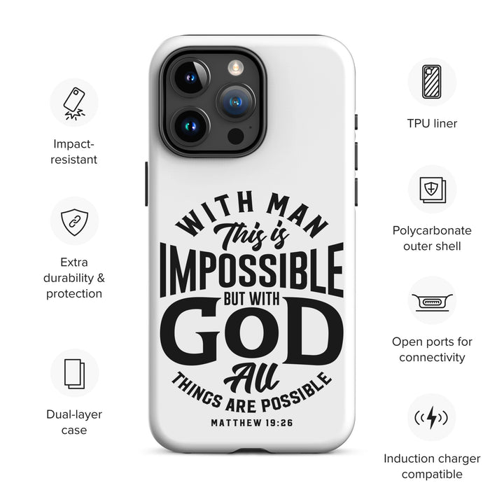 Christian Phone Case All Things Possible White for iPhone® iPhone® Phone Cases   