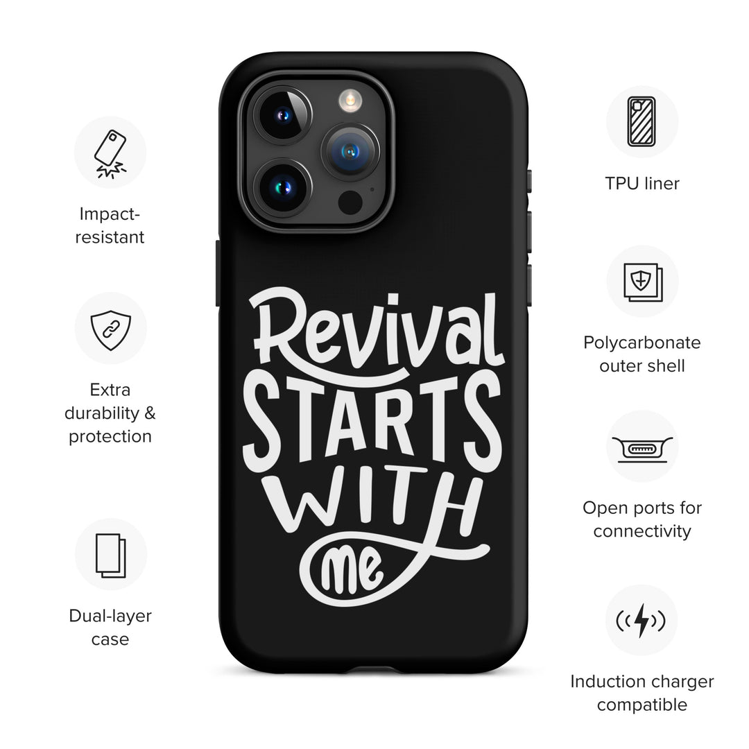 Christian Phone Case Revival Starts With Me Black for iPhone® iPhone® Phone Cases   