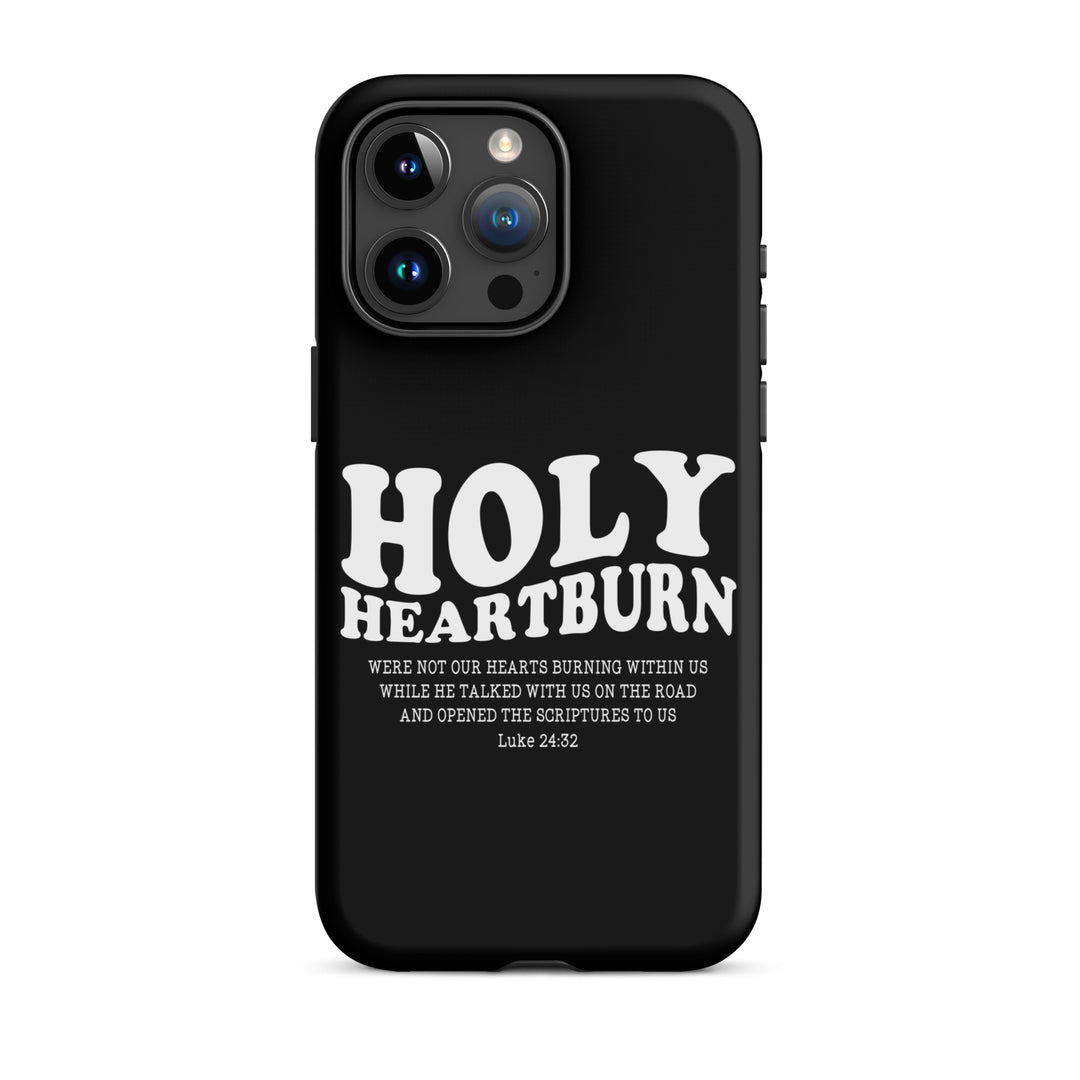 Christian Phone Case Holy Heartburn Black for iPhone® iPhone® Phone Cases Matte iPhone 15 Pro Max 