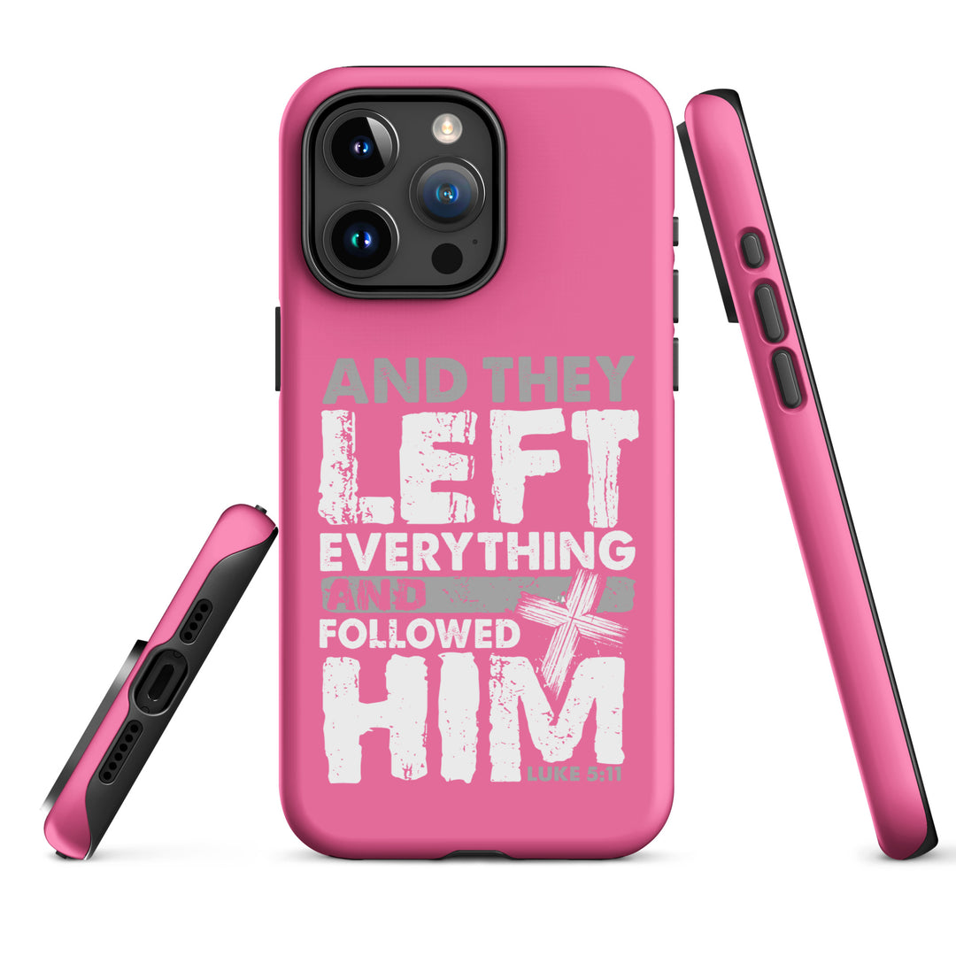 Christian Phone Case Left Everything Cross Pink for iPhone® iPhone® Phone Cases   