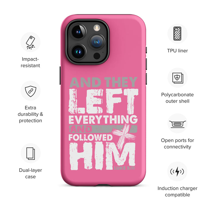 Christian Phone Case Left Everything Cross Pink for iPhone® iPhone® Phone Cases   