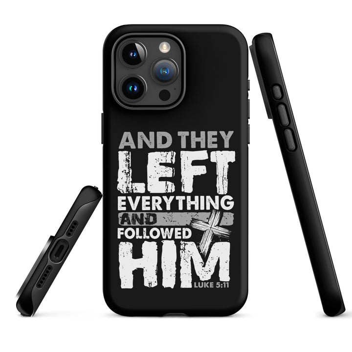 Christian Phone Case Left Everything Cross Black for iPhone® iPhone® Phone Cases   