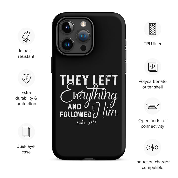 Christian Phone Case Left Everything Black for iPhone® iPhone® Phone Cases   