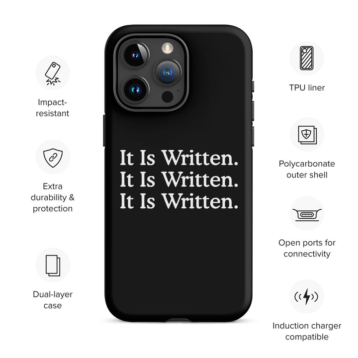 Christian Phone Case It Is Written Black for iPhone® iPhone® Phone Cases   