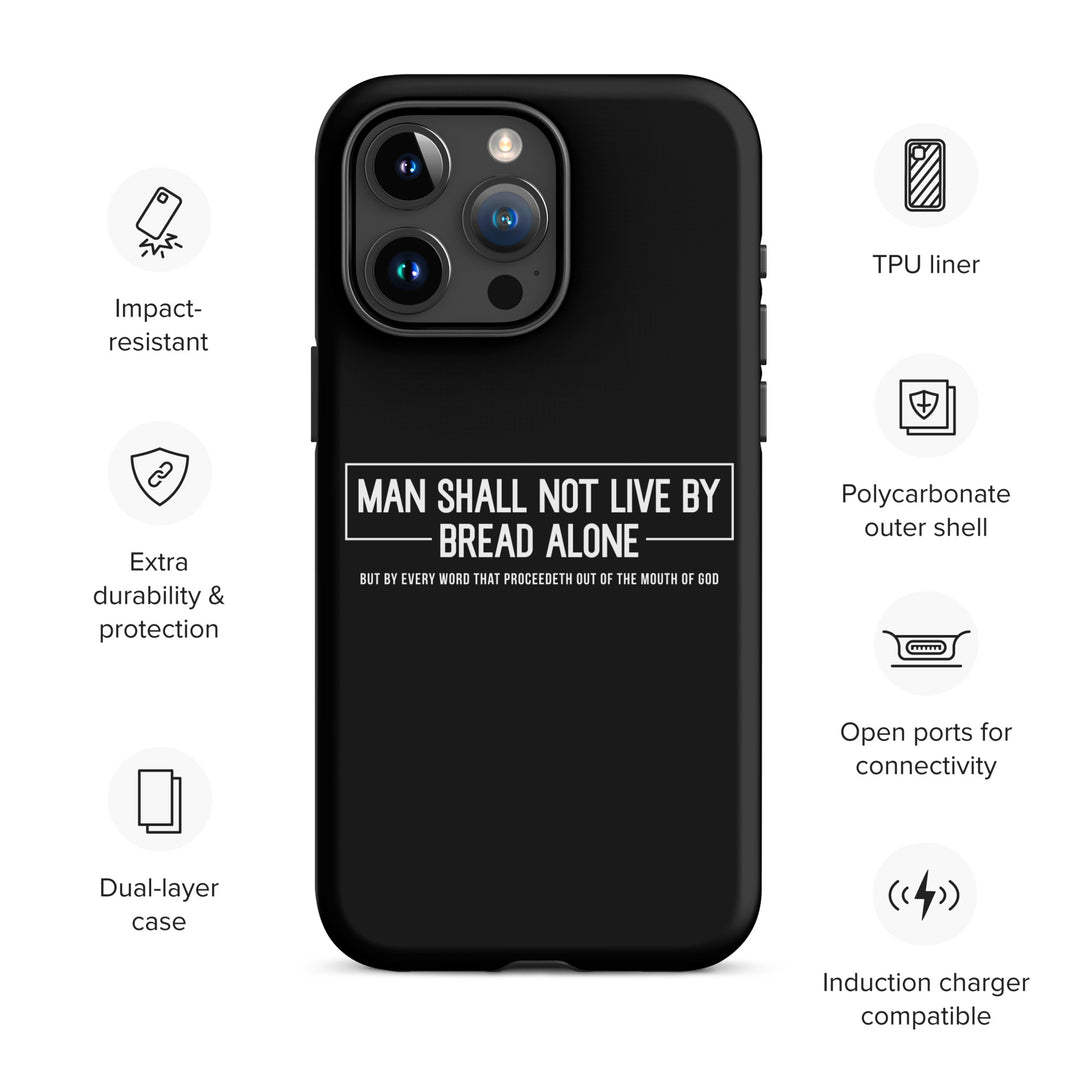 Christian Phone Case Bread Alone Black for iPhone® iPhone® Phone Cases   