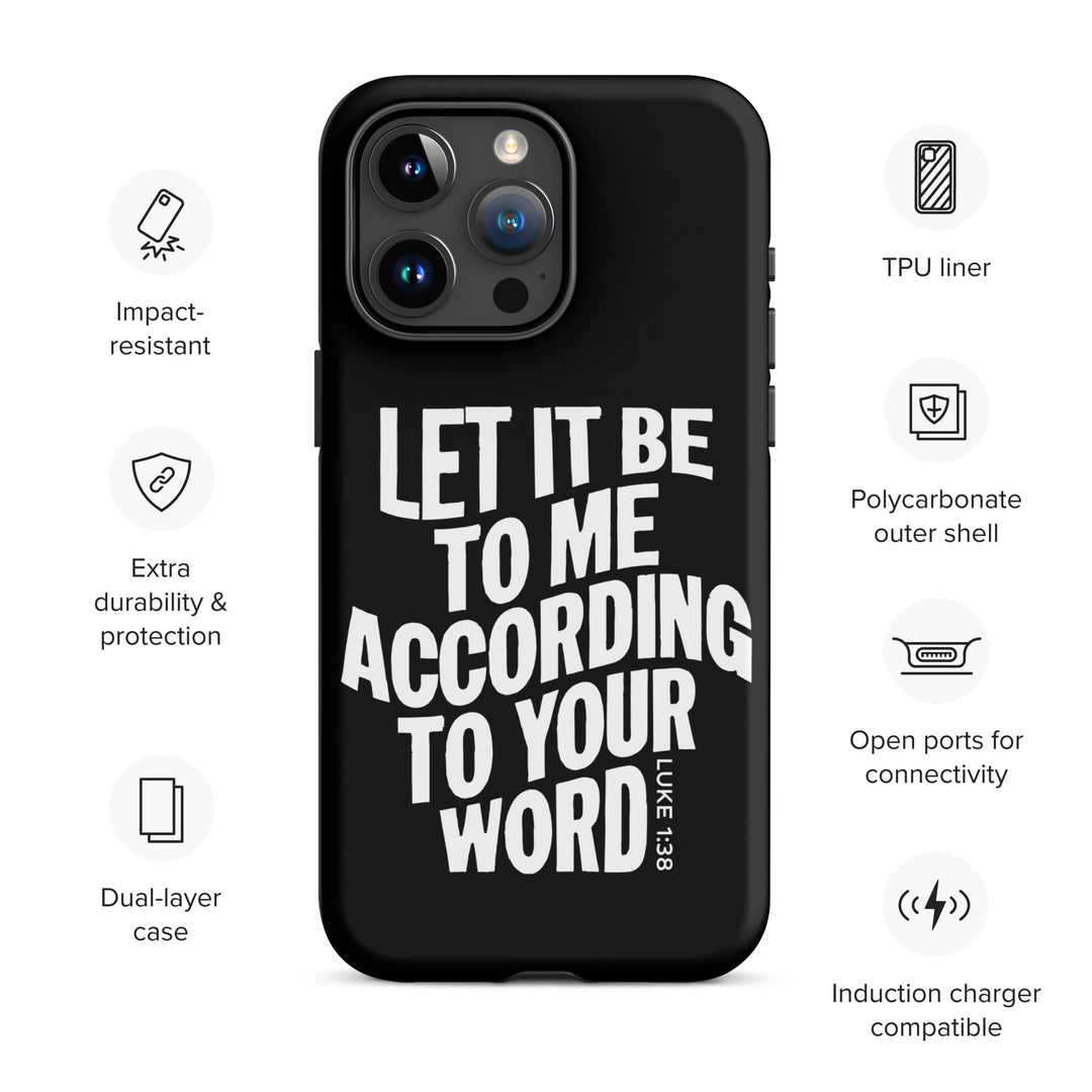 Christian Phone Case According To Your Word Black for iPhone® iPhone® Phone Cases   