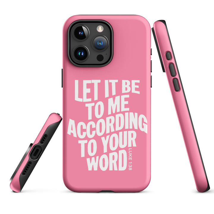 Christian Phone Case According To Your Word Pink  for iPhone® iPhone® Phone Cases   