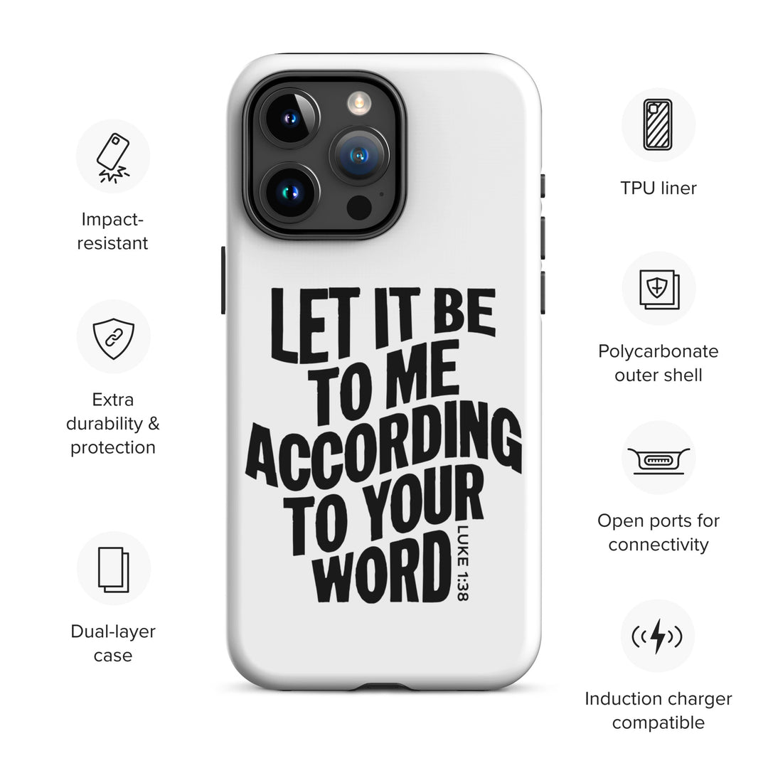 Christian Phone Case According To Your Word White for iPhone® iPhone® Phone Cases   