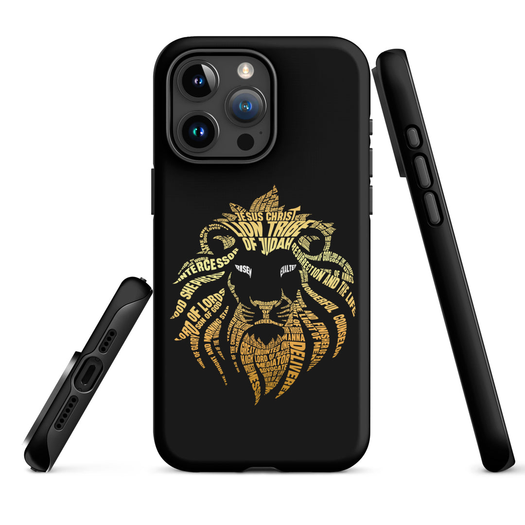 Christian Phone Case Lion Word Cloud Black for iPhone® iPhone® Phone Cases   