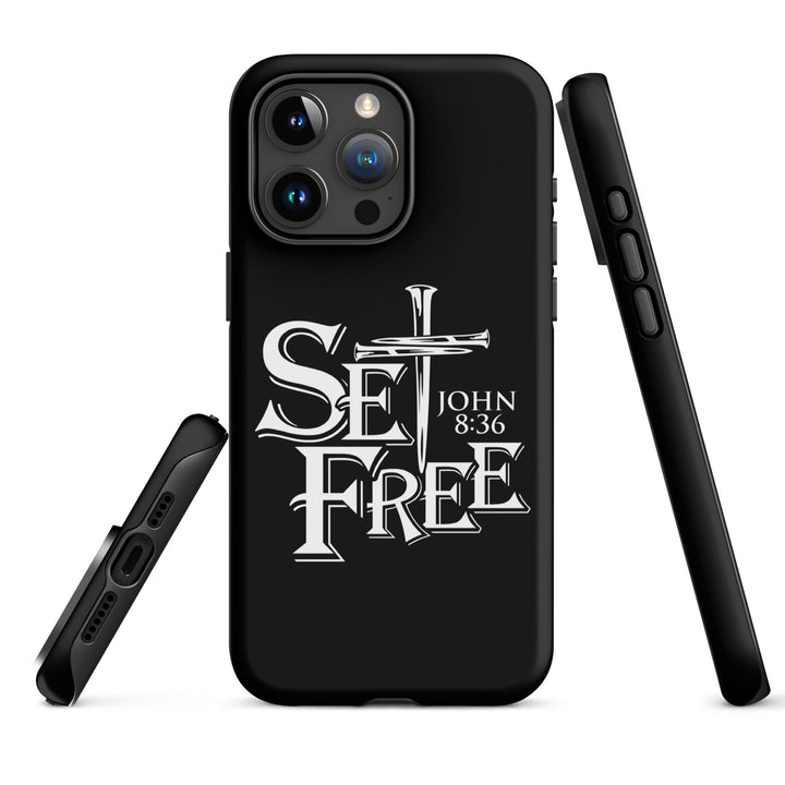 Christian Phone Case Set Free Black for iPhone® iPhone® Phone Cases   