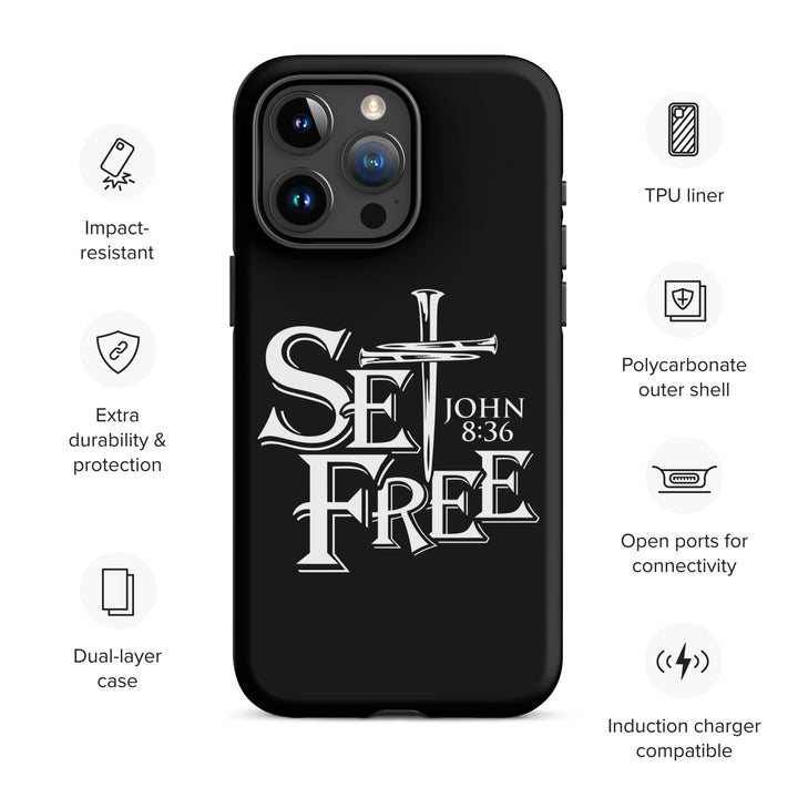 Christian Phone Case Set Free Black for iPhone® iPhone® Phone Cases   