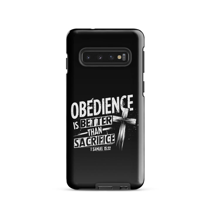 Christian Phone Case Obedience Is Better for Samsung® Samsung® Phone Cases Glossy Samsung Galaxy S10 