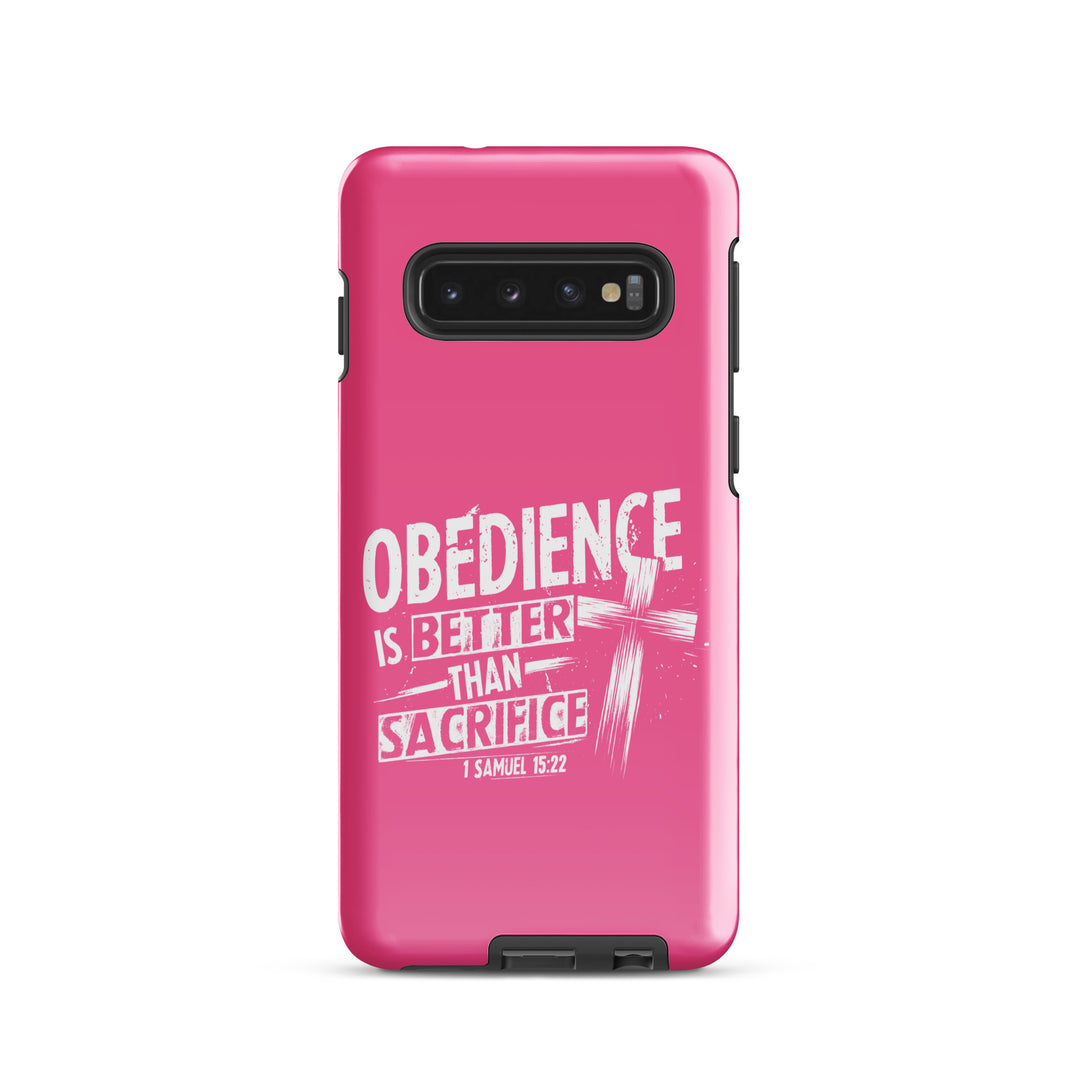 Christian Phone Case Obedience Is Better for Samsung® Samsung® Phone Cases Glossy Samsung Galaxy S10 