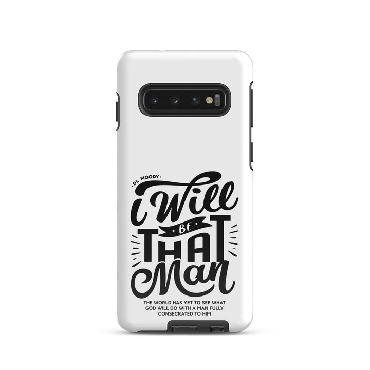 Christian Phone Case I Will Be That Man White for Samsung® Samsung® Phone Cases Glossy Samsung Galaxy S10 