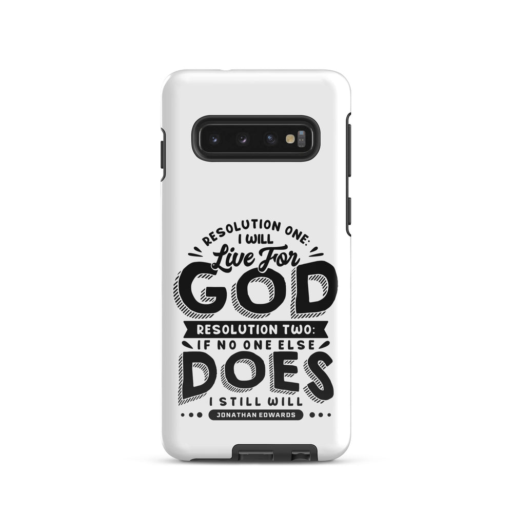 Christian Phone Case Live For God White for Samsung® Samsung® Phone Cases Glossy Samsung Galaxy S10 