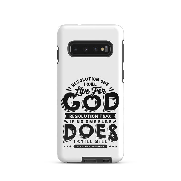 Christian Phone Case Live For God White for Samsung® Samsung® Phone Cases Glossy Samsung Galaxy S10 