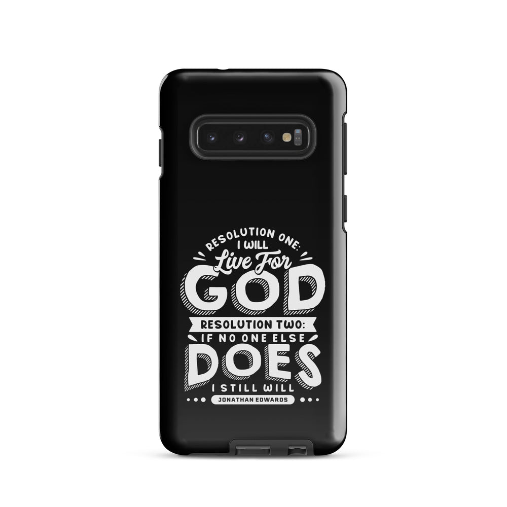 Christian Phone Case Live For God Black for Samsung® Samsung® Phone Cases Glossy Samsung Galaxy S10 