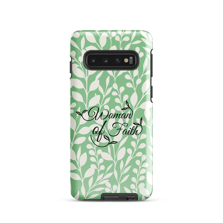 Christian Phone Case Woman of Faith Green for Samsung® Samsung® Phone Cases Glossy Samsung Galaxy S10 