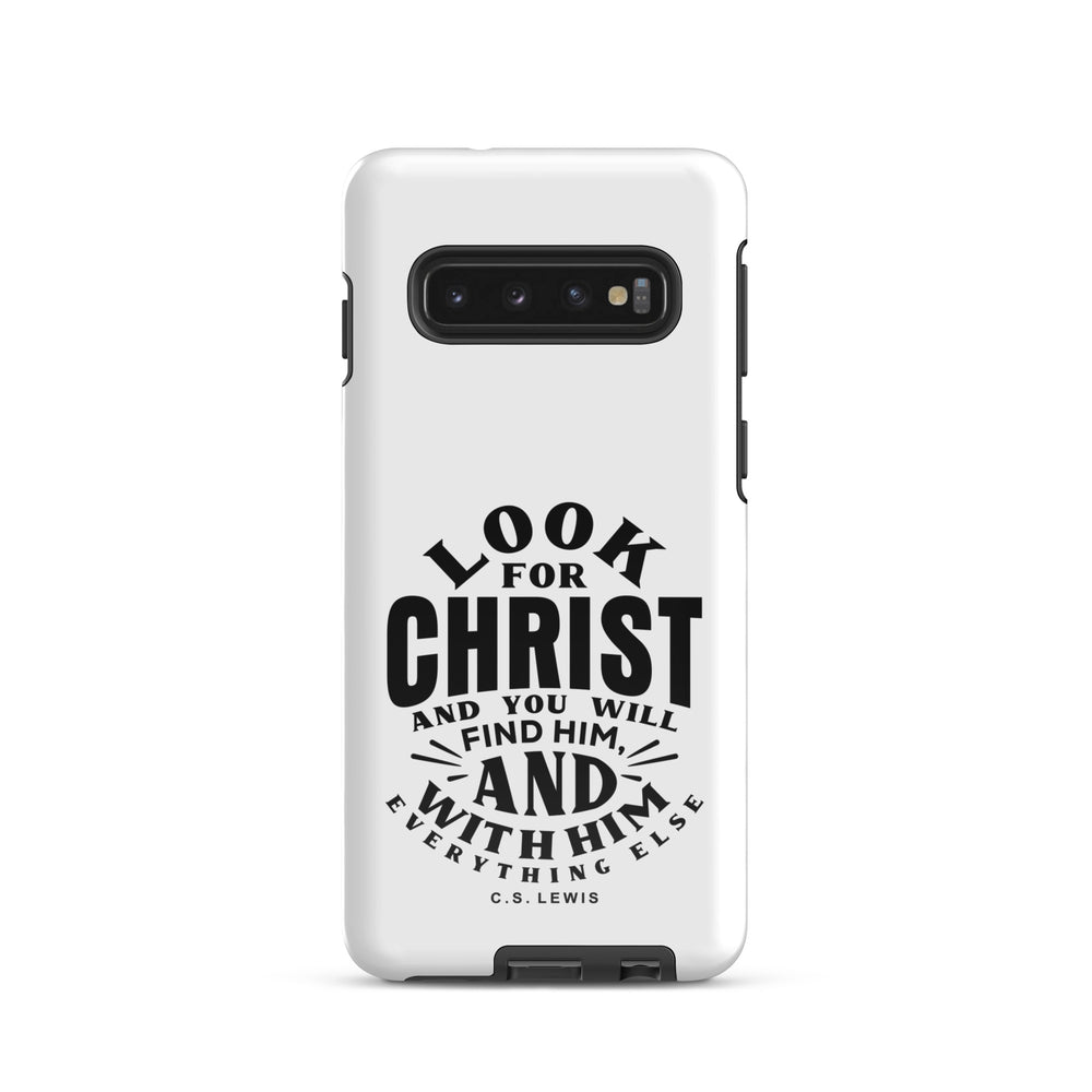 Christian Phone Case Look For Christ White for Samsung® Samsung® Phone Cases Glossy Samsung Galaxy S10 