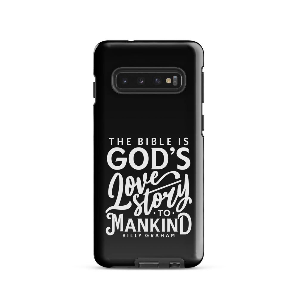 Christian Phone Case God's Love Story Black for Samsung® Samsung® Phone Cases Glossy Samsung Galaxy S10 