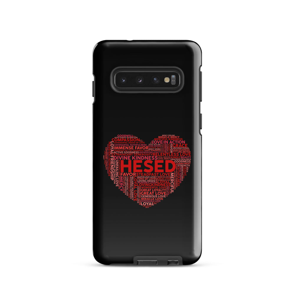 Christian Phone Case Hesed Heart Black for Samsung® Samsung® Phone Cases Glossy Samsung Galaxy S10 