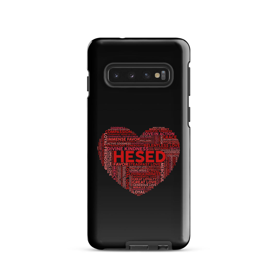 Christian Phone Case Hesed Heart Black for Samsung® Samsung® Phone Cases Glossy Samsung Galaxy S10 