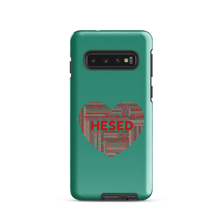 Christian Phone Case Hesed Heart Teal for Samsung® Samsung® Phone Cases Glossy Samsung Galaxy S10 