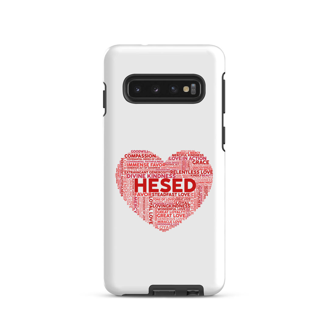 Christian Phone Case Hesed Heart White for Samsung® Samsung® Phone Cases Glossy Samsung Galaxy S10 