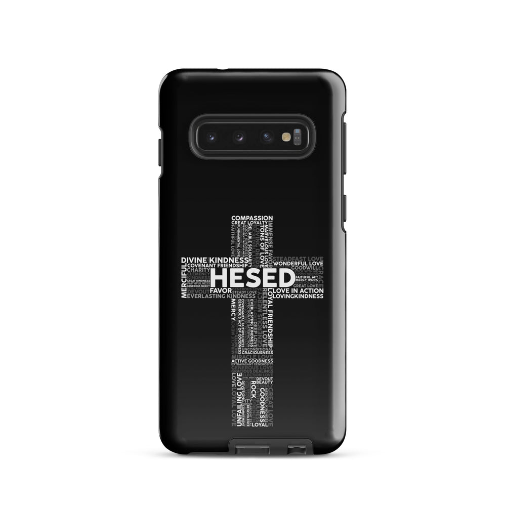 Christian Phone Case Hesed Cross Black for Samsung® Samsung® Phone Cases Glossy Samsung Galaxy S10 