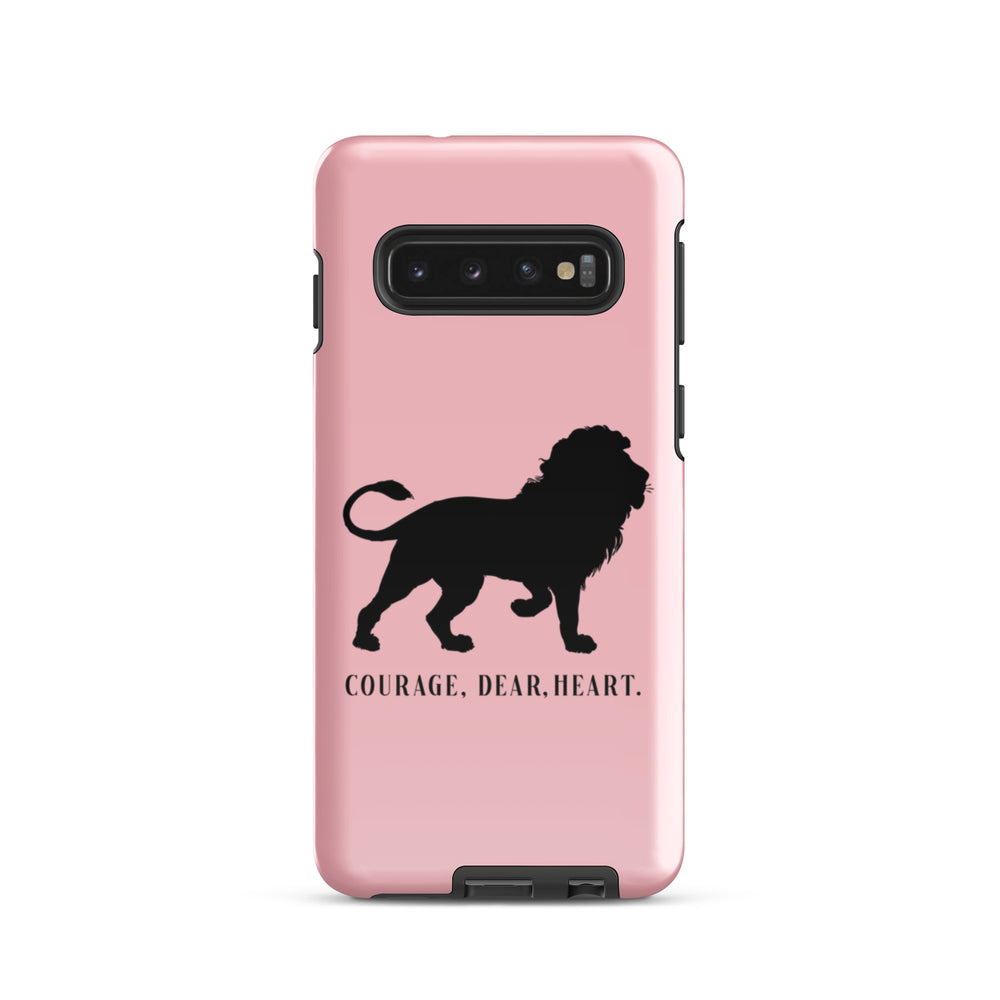 Christian Phone Case Courage Dear Heart Pink for Samsung® Samsung® Phone Cases Glossy Samsung Galaxy S10 